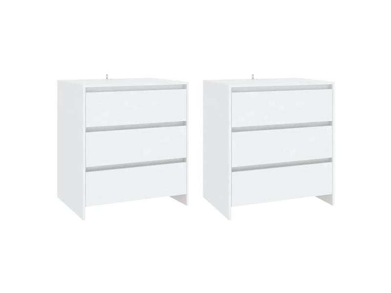  Buffets 3 pcs - bahut - meuble de rangement blanc bois d'ingénierie  - Conforama C