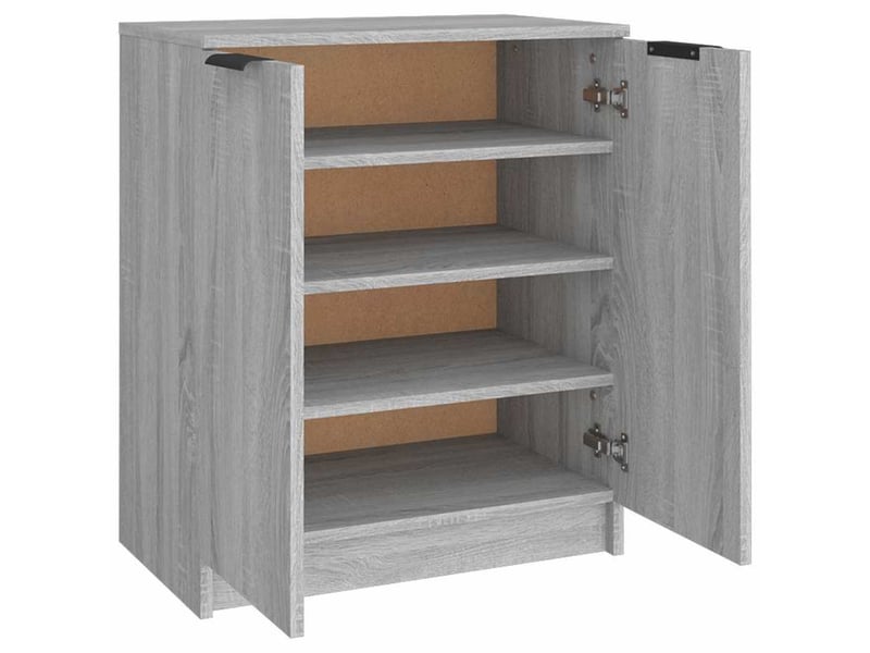  Meuble à chaussures, armoire à chaussures sonoma gris 59x35x70 cm bois d'ingénierie  - Conforama E
