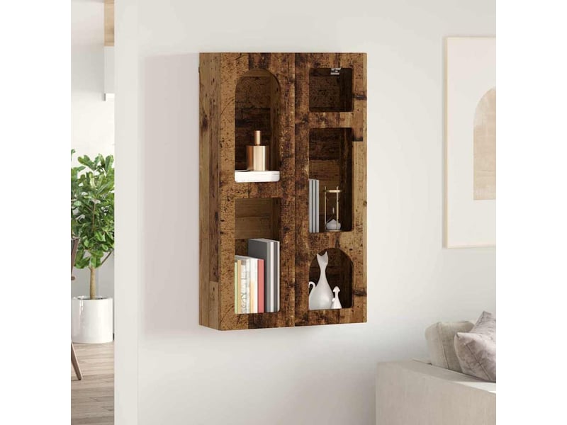 Armoire suspendue, meuble de rangement elst bois ancien 59x20x100 cm - Conforama D