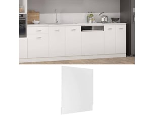 Panneau de lave-vaisselle lyon blanc 59,5x3x67cm bois d'ingénierie