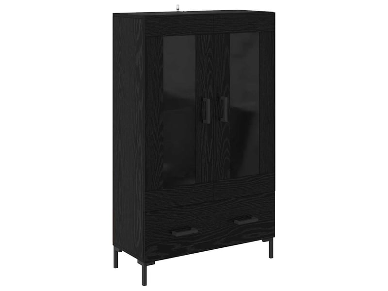  Buffet - haut armoire chêne noir 69,5 x 31 x 115 cm bois d'ingénierie  - Conforama A