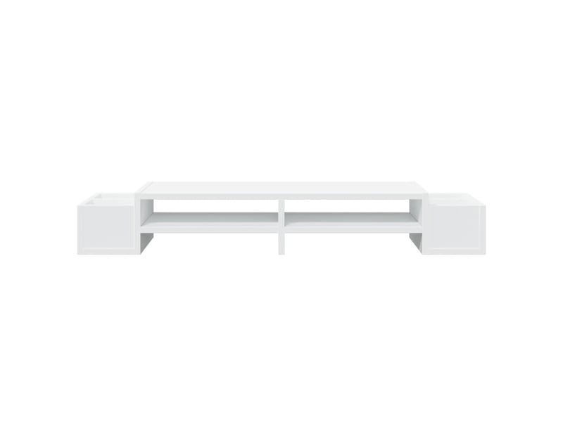  Support de moniteur table meuble bureau avec rangement bois d'ingénierie blanc 02_0044922  - Conforama B