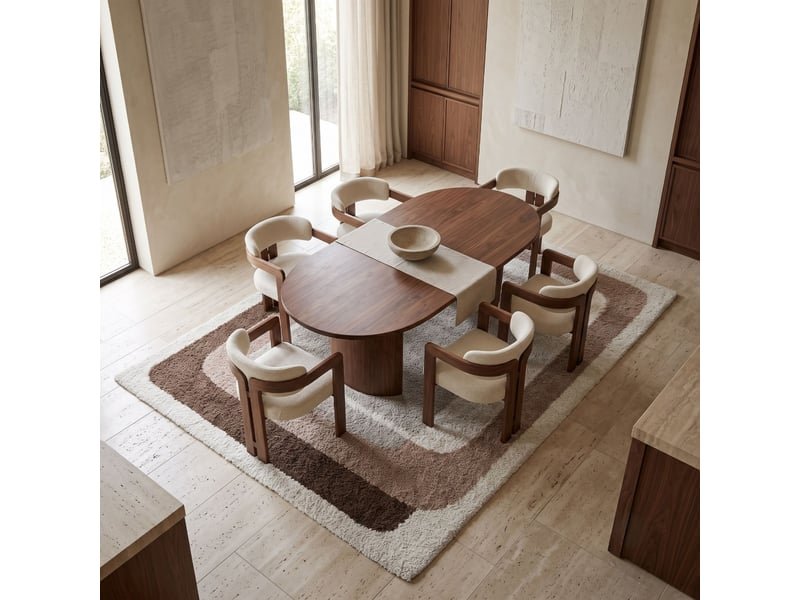  Tapis shaggy doux graphique beige et marron 120x170  - Conforama R