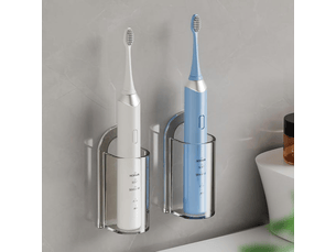 Lot de 2 supports de brosse à dents électrique, support de rangement mural pour brosse à dents électrique, auto-adhésif, gain de place