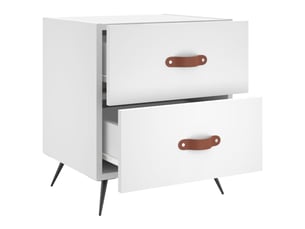 Table de chevet - cabinet de chevet - table de nuit blanc 40x35x47,5 cm bois d’ingénierie
