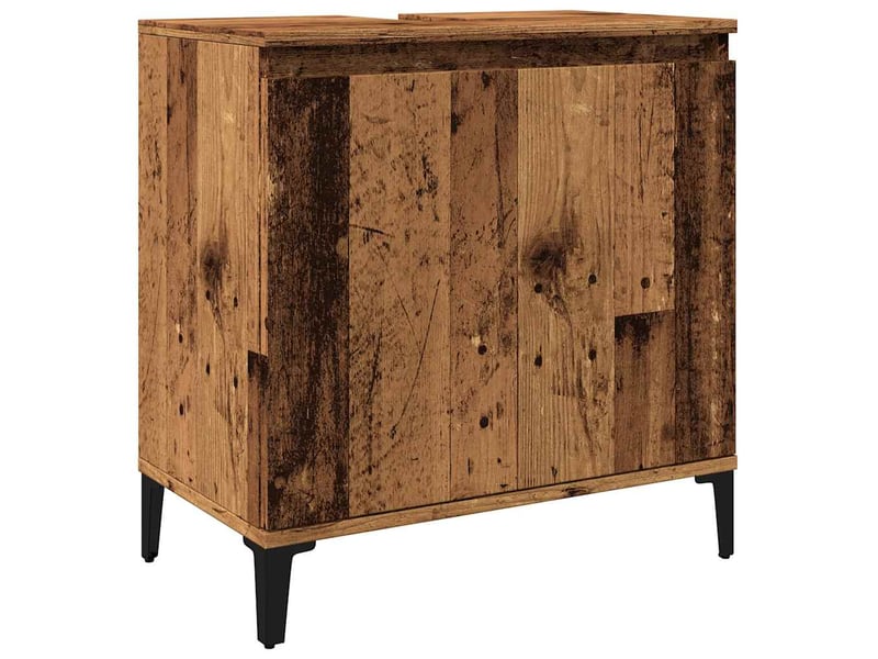  Armoire d'évier, meuble de rangement vieux bois 58x33x60 cm bois d'ingénierie  - Conforama A