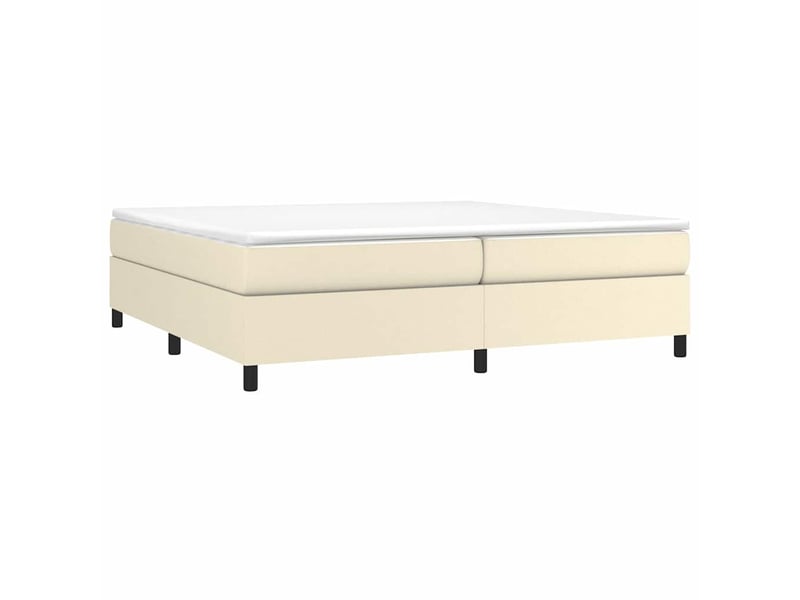  Lit double- lit adulte -  cadre de lit à lattes crème 200x200 cm similicuir  - Conforama B