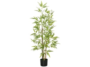 Plante de bambou artificielle d'intérieur de 120 cm de haut avec pot inclus