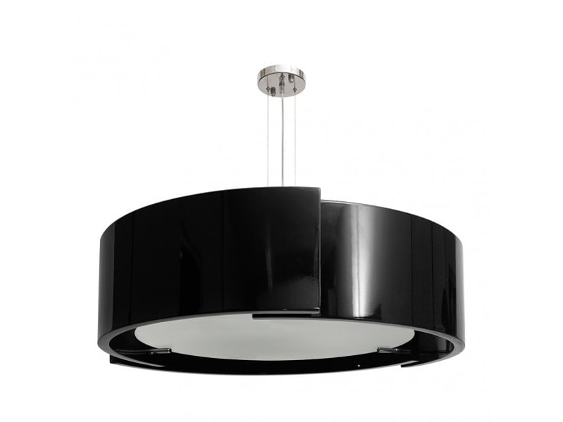  Suspension fabrilamp oslo noir 8 x e27 90 x 90 cm 014699009 - Conforama A