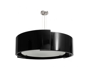 Suspension fabrilamp oslo noir 8 x e27 90 x 90 cm