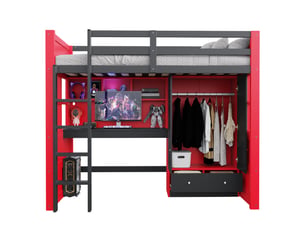Lit mezzanine 90x200 cm <strong>DZMDIP</strong> <strong></strong> coloris bicolore