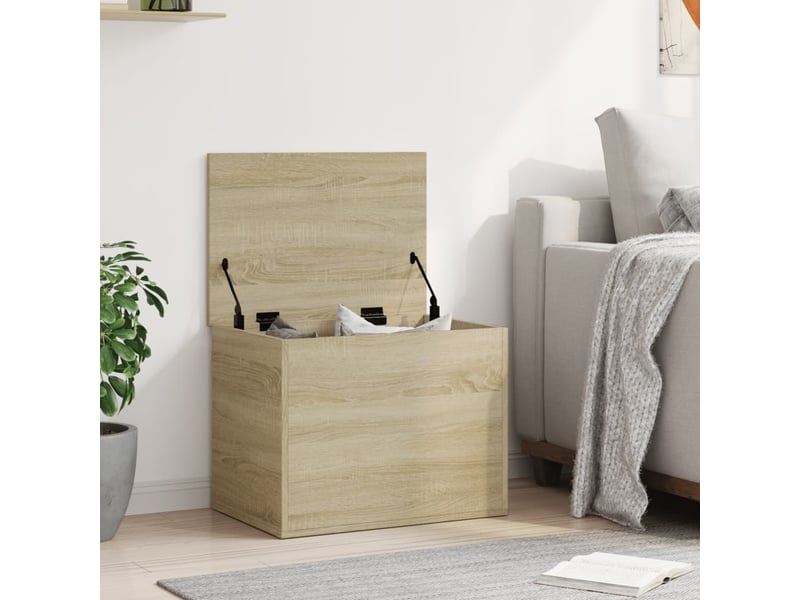 Boîte de rangement, coffre de rangement chêne sonoma 60x42x46 cm bois d'ingénierie - Conforama C