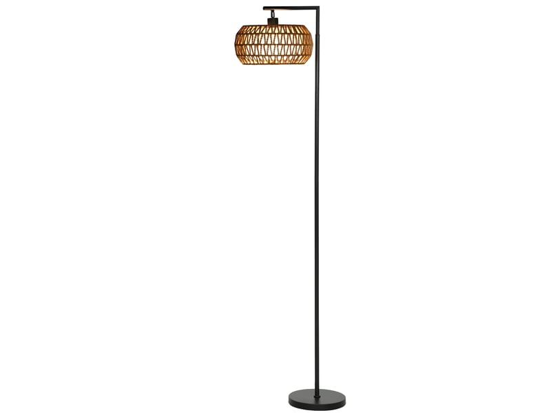  Lampadaire led à double abat-jour, dimmable avec 3 températures de couleur, pour salon, chambre, bureau, noir  - Conforama A