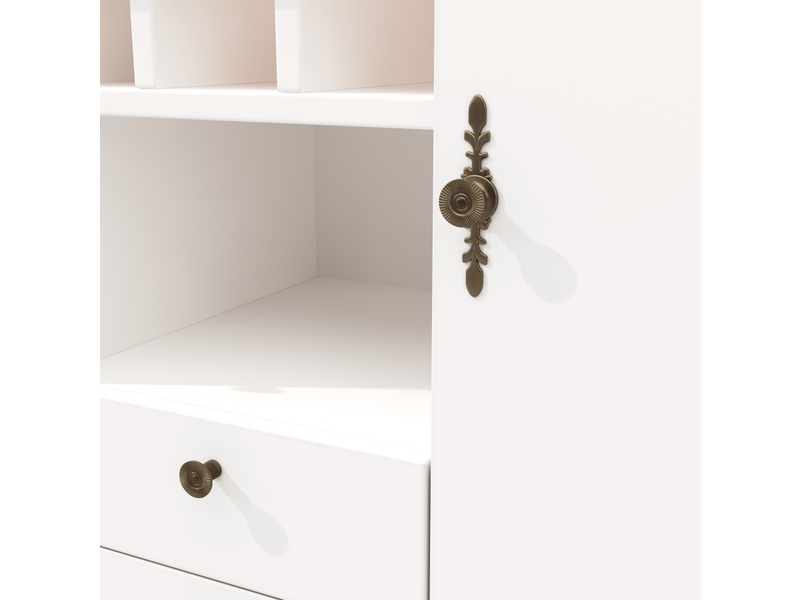  Table bar extensible avec rangement mdf blanc  - Conforama D