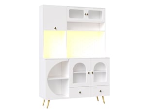 Buffet 2 porte(s) 1 tiroir(s) - 120 cm coloris blanc
