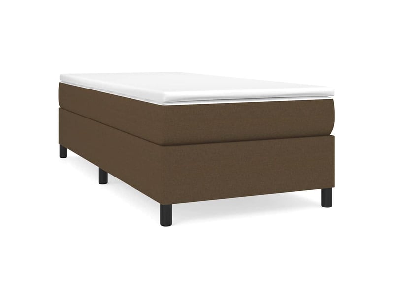  Lit simple- lit adulte -  cadre de lit à lattes marron foncé 80x200 cm tissu  - Conforama A