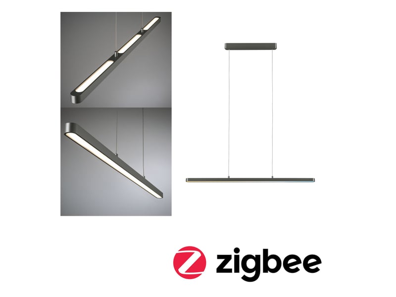  Luminaire en suspension led smart home zigbee 3.0 lento tunable white 2035lm 26,4w titanium gradable  - Conforama A