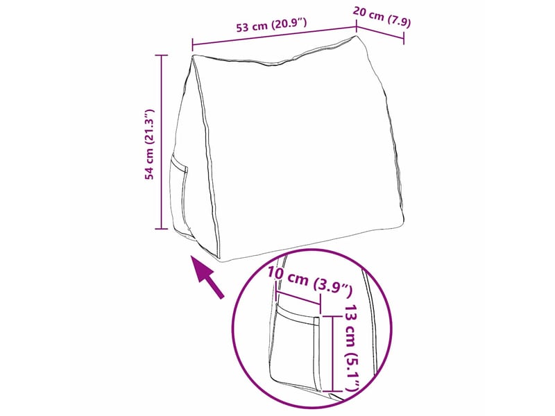  Coussin de dos, coussin de dossier vert clair 45 x 20 x 35 cm cf55056  - Conforama E