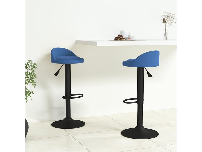 Lot de 2 tabouret de bar, chaise de bar bleu velours shl64970  - Conforama B