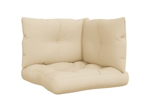 Lot de 3 coussins de palette, coussins de canapé beige tissu cf59656