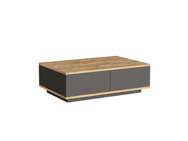  Table basse table de salon en bois mdf mélaminé pin atlantique et anthracite l 90 cm  - Conforama A