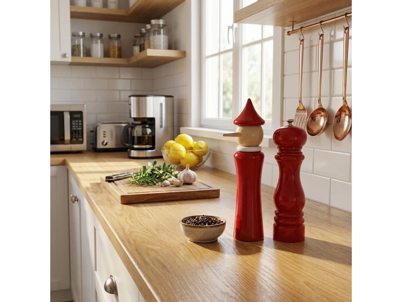  Moulin à épices de cuisine en hêtre pinocchio  - Conforama B