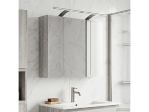 Amoire de salle de bain, meuble de salle de bain avec miroir sonoma gris shl2702