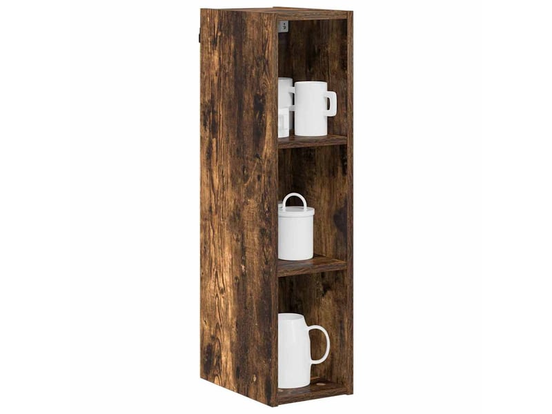  Meuble de rangement cuisine, armoire suspendue chêne fumé 20x29,5x80cm  - Conforama C