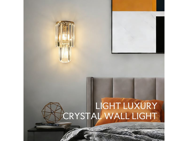  Applique murale en cristal tour f – éclairage 3 couleurs ASLED-518 - Conforama B