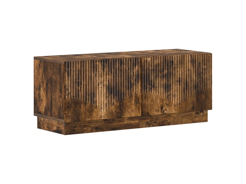  Meuble tv - banc tv - meuble de rangement led hoorn 3 pcs chêne fumé bois d'ingénierie  - Conforama D