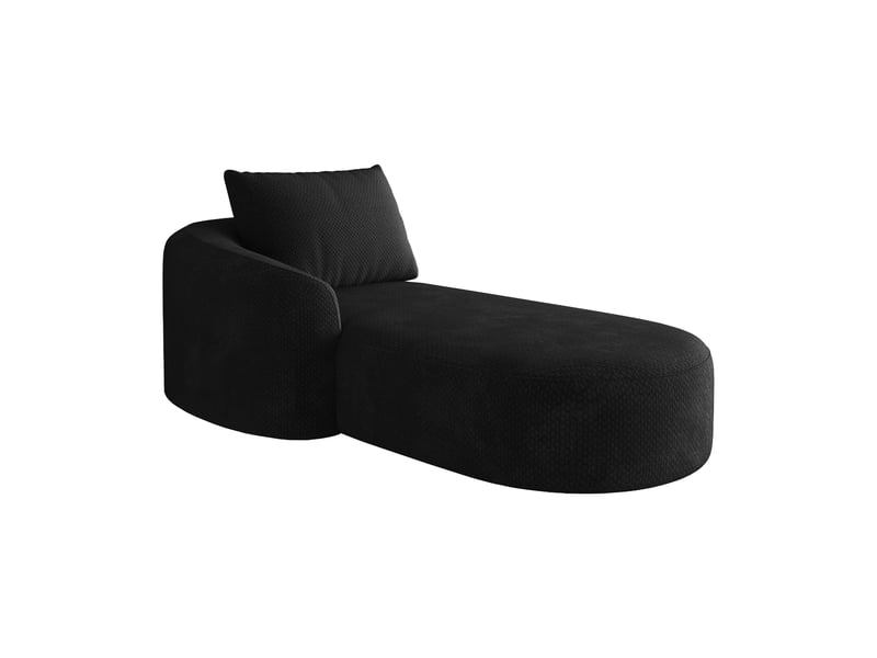  Canapé convertible noir angle gauche 168 cm, méridienne lit compact  - Conforama A