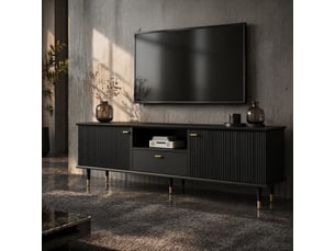 Meuble tv coloris noir 170 cm <strong>OKMYHOME</strong> <strong></strong>