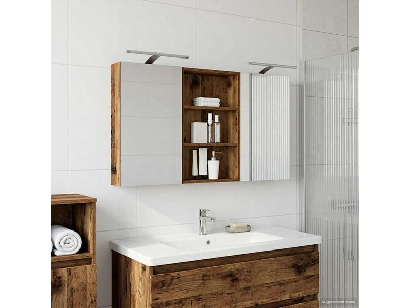  Ensemble de meubles de salle de bain 3 pcs 120x10.5x60.5 cm shl2732  - Conforama B