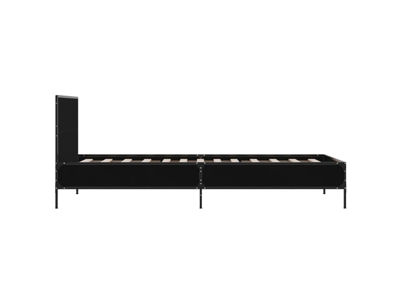  Lit simple- lit adulte -  cadre de lit sans matelas noir 90x200 cm  - Conforama D