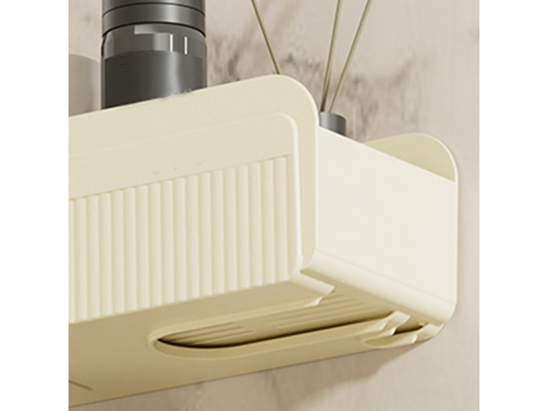 Support mural pour sèche-cheveux – organiseur de grande capacité pour salle de bain (étagère simple) - Conforama D