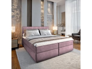 Lit avec rangement 160x200 cm <strong>MASSENO</strong>  <strong></strong> coloris violet