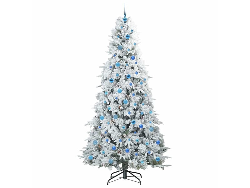  Sapin de noël - arbre de noël artificiel à branches articulées blanc 240 cm  - Conforama D
