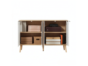 Buffet 4 porte(s)  0 tiroir(s) BEAOK  - 120 cm coloris blanc 