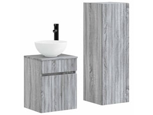 Ensemble de mobilier de salle de bain 2 pcs sonoma gris shl698