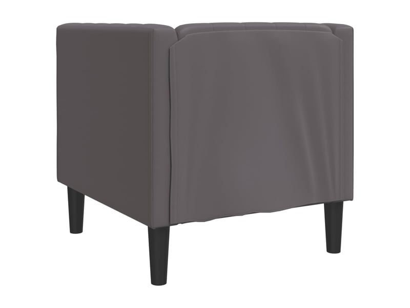 Vidaxl fauteuil chesterfield gris similicuir - Conforama E