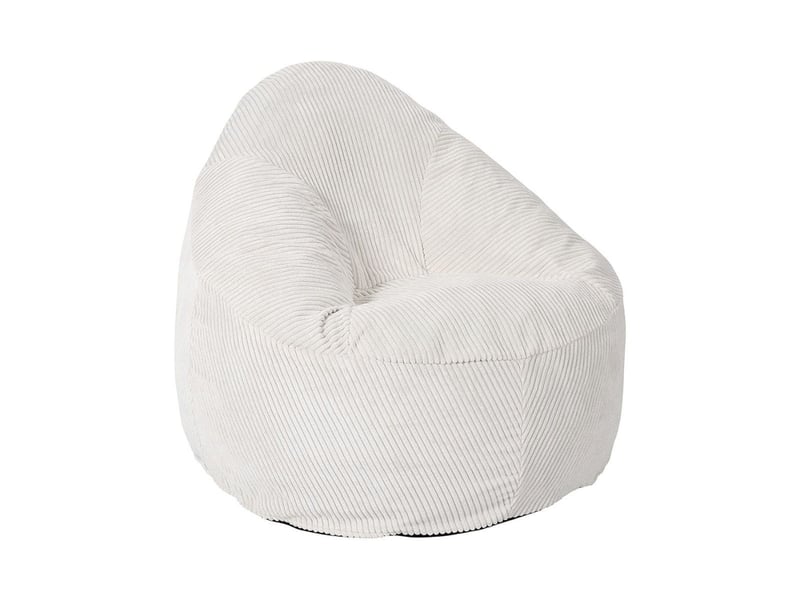  Chauffeuse poire en mousse et tissu velours côtelé écru - amory AMORY - Conforama A
