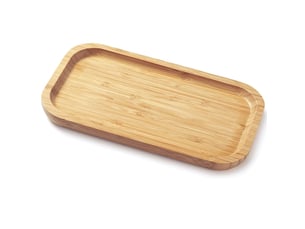 Plateau bambou, plateau de service bois, plateaux pour articles de toilette,  25 x 14 x 2 cm