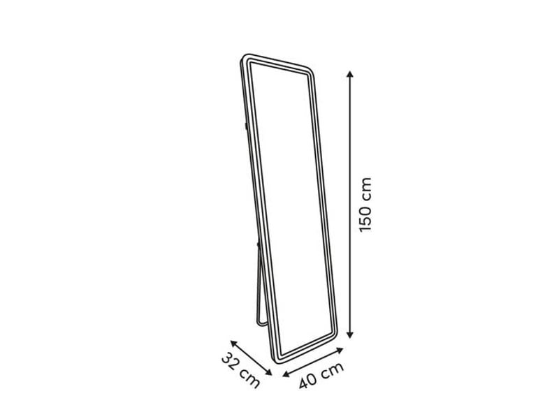  Miroir led blacklight rectangulaire 40x150cm argent BLACKLIGHT - Conforama C