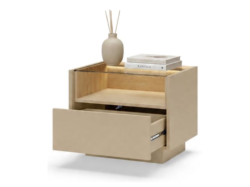  Table de chevet veirra, un tiroir, 53x40x43h cm marron clair Veirra - Conforama A