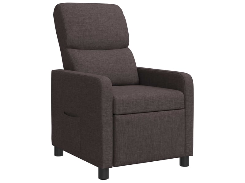 Vidaxl fauteuil inclinable marron foncé polyester - Conforama D