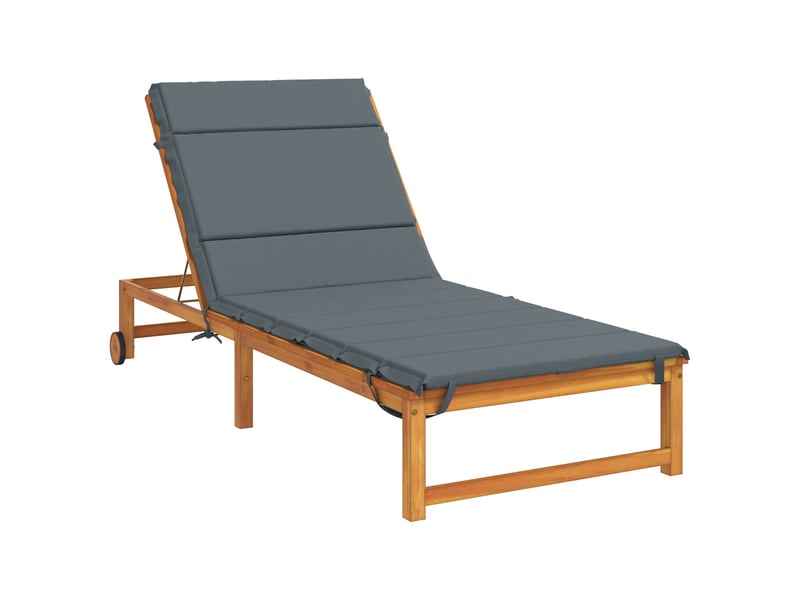 Coussin de transat, coussin pour bain de soleil gemert 100 % polyester bleu 200 x 80 x 3 cm cf56119 - Conforama C