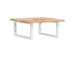 Étagère de vasque murale acier et bois massif d'acacia shl8772
