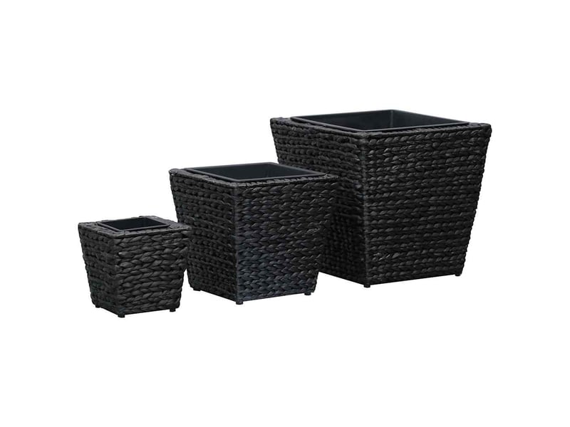  Jardinière - lits surélevés 3 pcs jacinthe d'eau noir  - Conforama B