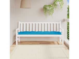 Coussin de banc de jardin, coussin d'assise bleu clair 180x50x7 cm tissu oxford cf52679