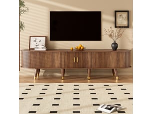 Meuble tv coloris marron 175 cm   